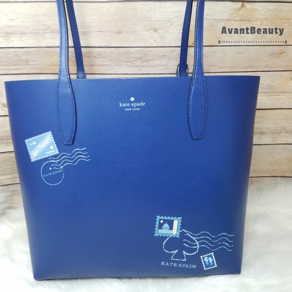 kate spade Handbags - Kate Spade Large Reversible Tote Off The Grid Blue